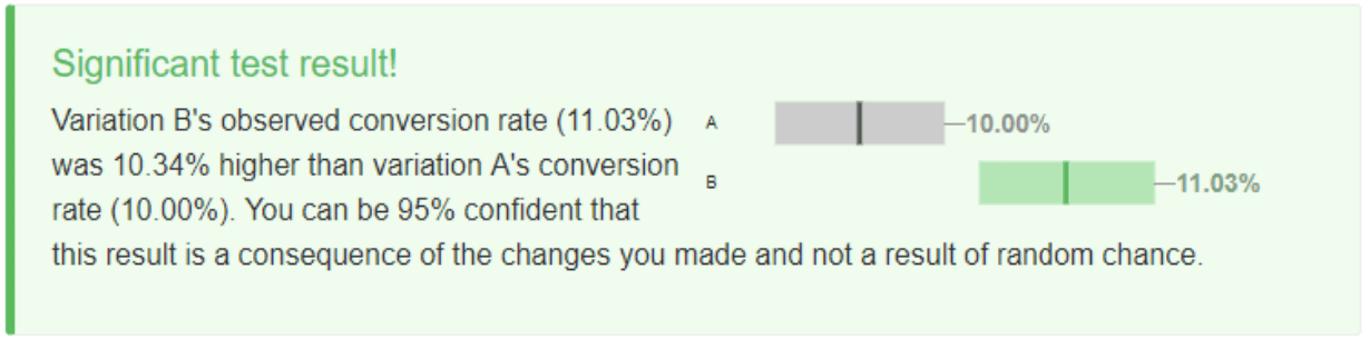 calculators for Mobile A/B Testing results